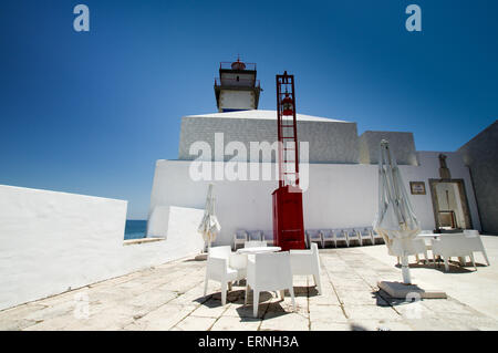 Farol de Santa Marta lighthouse in Cascais, Portugal Stock Photo