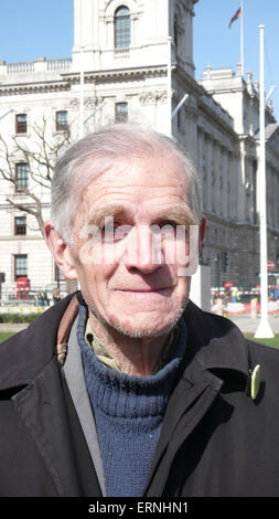 Brian Haw was an extraordinarily tenacious peace campaigner, having camped outside the Houses of Parliament for over 10 years. Stock Photo