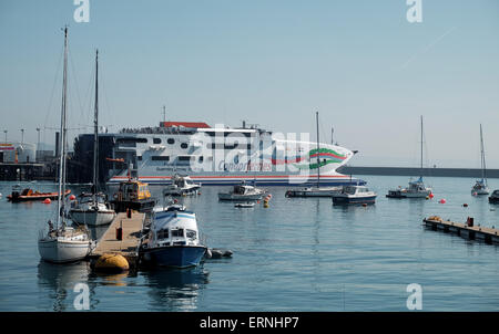 Condor ferries operating from St Peter port Guernsey Stock Photo