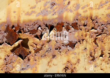 rusty metal - flaky paint Stock Photo