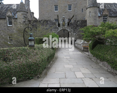 Main gate of Cawdor Castle - Nairn - Highlands - Scotland - UK Stock Photo