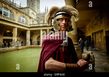 Bath. England. Roman Baths. Costume interpreter. Roman Woman Stock ...