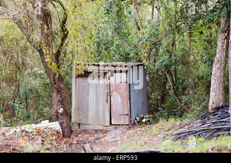 Old home made garden shed Stock Photo