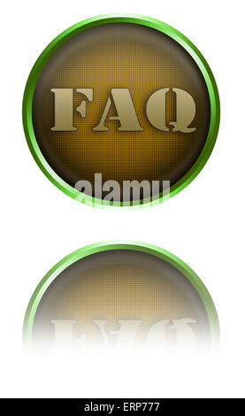 FAQ icon. Internet button on white background Stock Photo - Alamy