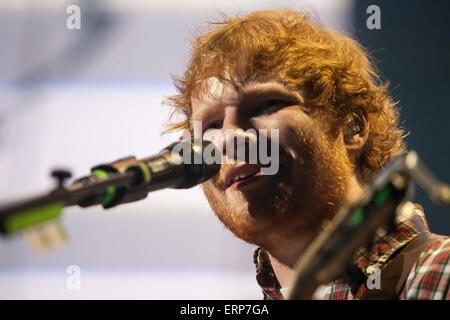 London, Ontario, Canada. 05th June, 2015. Grammy nominated British singer-songwriter Ed Sheeran performs in concert as part of his 2015 concert schedule. Credit:  Mark Spowart/Alamy Live News Stock Photo