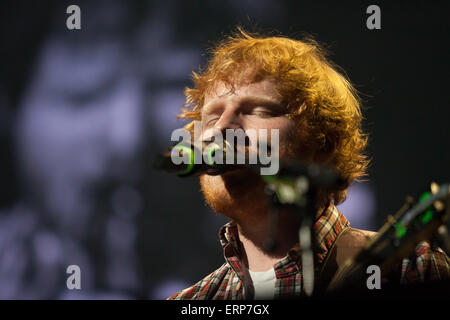 London, Ontario, Canada. 05th June, 2015. Grammy nominated British singer-songwriter Ed Sheeran performs in concert as part of his 2015 concert schedule. Credit:  Mark Spowart/Alamy Live News Stock Photo