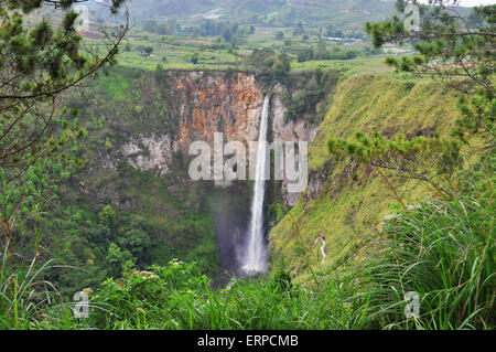 SipisoPiso Waterfall. Northern Sumatra. Indonesia Stock Photo