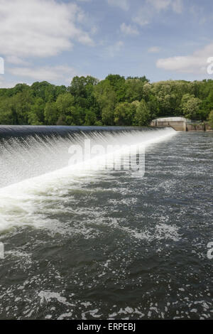 Chain dam in Lehigh Canal at Hugh Moore Park, Easton, Pennsylvania, United States. USA Stock Photo