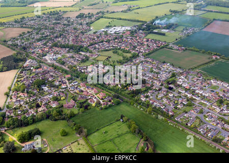 aerial view of Thurston, near Bury St Edmunds, Suffolk, UK Stock Photo ...