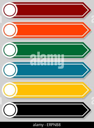 Set of Blank Infographic Pointers Stock Vector