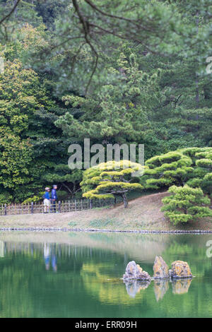 People at Ritsurin-koen, Takamatsu, Shikoku, Japan Stock Photo