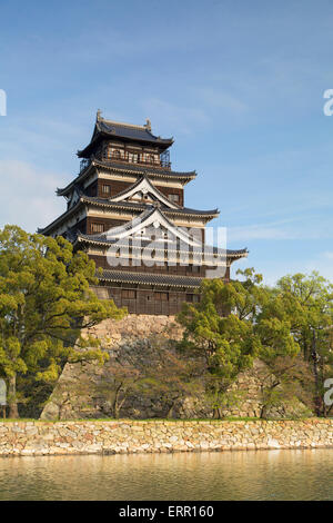Hiroshima castle, Hiroshima, Hiroshima Prefecture, Japan Stock Photo