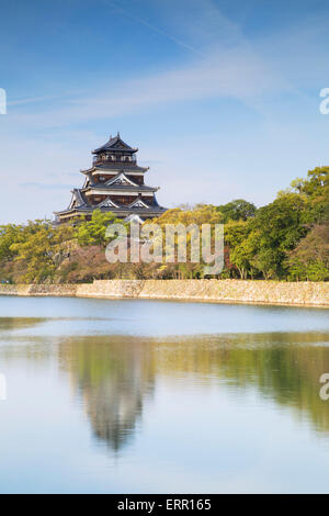 Hiroshima castle, Hiroshima, Hiroshima Prefecture, Japan Stock Photo