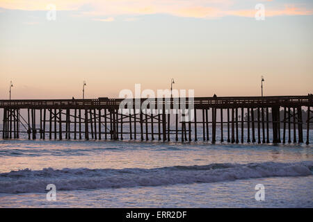 Ventura Pier in California at sunset Stock Photo