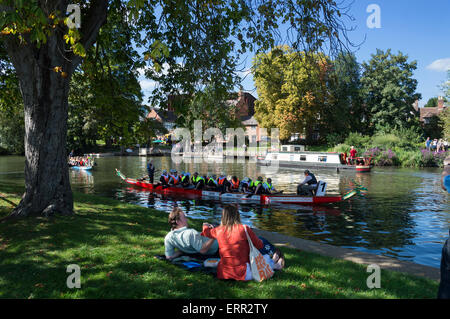 Stratford, River Avon boating regatta, Warwickshire,  England UK Stock Photo