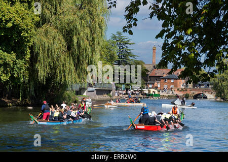 Stratford, River Avon boating regatta, Warwickshire,  England UK Stock Photo