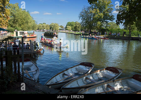 Stratford, River Avon boating regatta, Warwickshire,  England UK Stock Photo