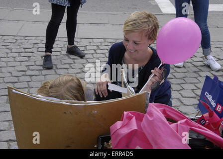 Copenhagen, Denamrk. 7th June, Ida Auken minister for environment on election compaign for danish
