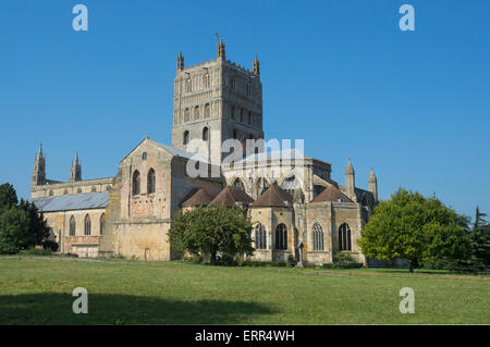 Tewkesbury Abbey, Gloucestershire, UK; England; Stock Photo