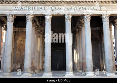 Exterior of the Pantheon in Rome Stock Photo
