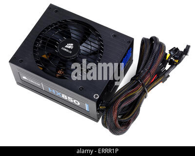 Computer power supply isolated on white background Stock Photo