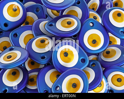 Evil Eye or Nazar amulet stacking Stock Photo