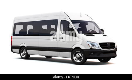 White minibus Stock Photo