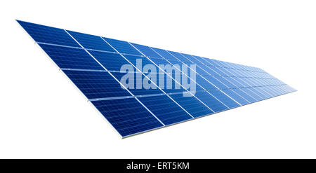 Large solar panel isolated on pure white background Stock Photo