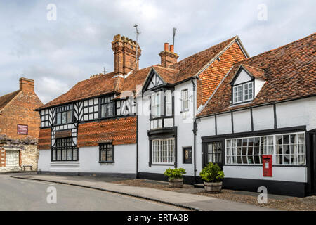 View on the Old Post Office ( a grade II listed building ), situated along the High Street of Dorchester-on-Thames, England, UK. Stock Photo