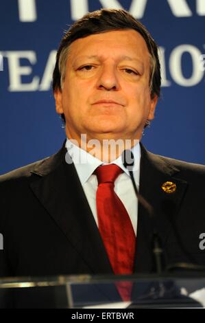 José Manuel Barroso, President of the European Commission, at the press conference about the European Union during the 37th G8 Summit May 26, 2011 in Deauville, France. Stock Photo