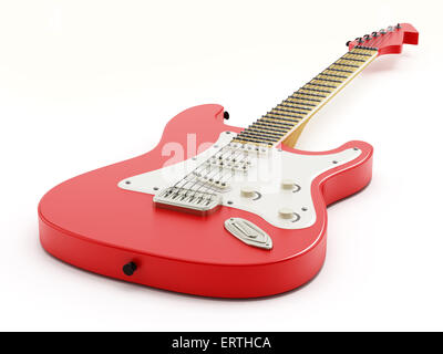 Electric guitar isolated on white background Stock Photo