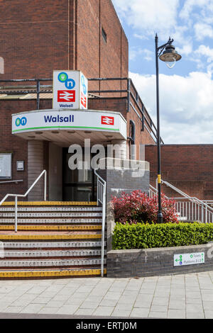 Walsall Railway Station entrance, Walsall, West Midlands, England, UK Stock Photo