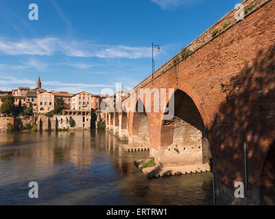 Pont Vieux old bridge, Albi, Tarn, France, Europe Stock Photo