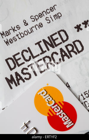 Declined Mastercard till receipt from Marks & Spencer Westbourne with ...