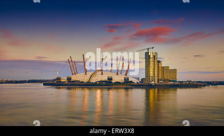 The O2 Arena is a multi-purpose indoor arena in the centre of The O2 entertainment complex on the Greenwich Peninsula in southeast London. It opened i Stock Photo