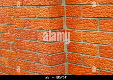 Abstract background from new red brick wall Stock Photo