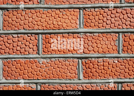 Abstract background from new red brick wall Stock Photo