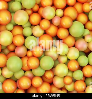 Abstract vector background with various balls. Spheric pattern. 3d vector illustration. Stock Vector