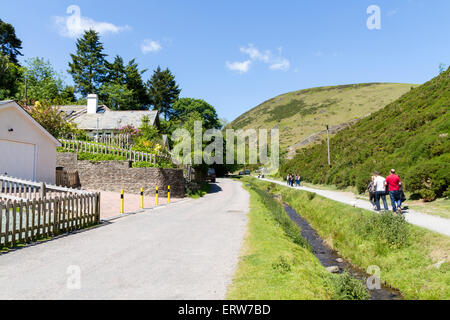 the Carding Mill Valley on the Long Mynd Shropshire Stock Photo