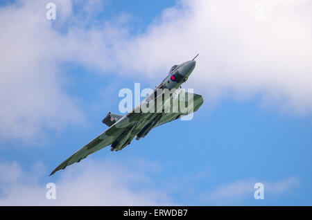 XH558 - the RAF's last flying Vulcan Delta Wing Bomber. Stock Photo