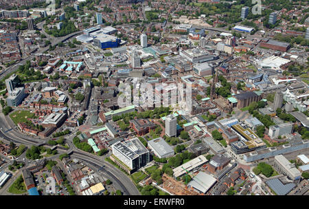 aerial view of Coventry city centre in the English midlands, UK Stock Photo