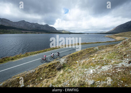 Cycling in the Connemara National Park region of Galway, Ireland Stock Photo