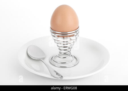 Boiled Egg in eggcup Stock Photo