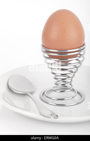 Boiled Egg in eggcup Stock Photo