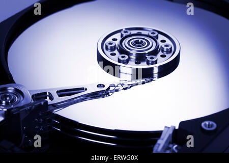 Hard Drive Head and Disks Stock Photo