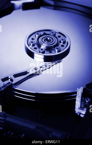 Hard Drive Head and Disks Stock Photo