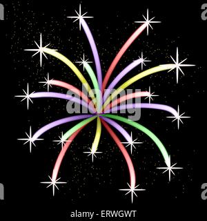 Colorful Light Firework Stock Vector