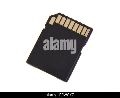SD memory card isolated on white background Stock Photo