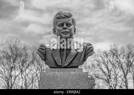 Bust of president John Fitzgerald Kennedy Stock Photo