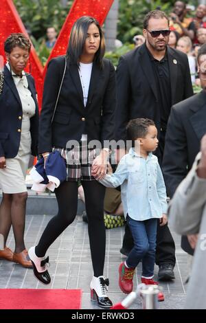LOS ANGELES, DEC 4 - Helen Lasichanh, Rocket Ayer Williams, Pharrell  Williams, Family at the Pharrell Williams Hollywood Walk of Fame Star  Ceremony at the W Hotel Hollywood on December 4, 2014